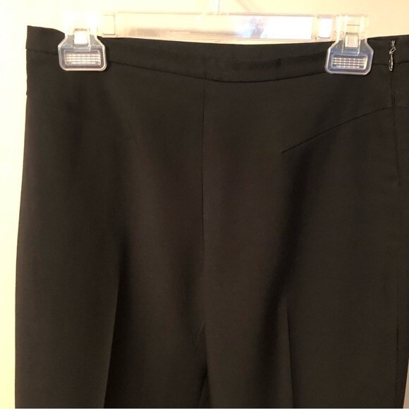 VINTAGE SIGNE PARIS 8 BLACK HIGH WAISTED SIDE ZIP FORMAL DRESS TAPERED PANTS - Picture 4 of 10